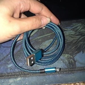 Android Black and aqua usb phone charger New